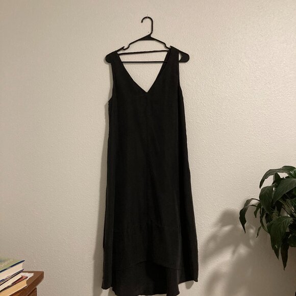 Black Enza Costa Silk Dress Size 1 - Picture 4 of 8
